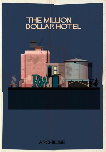 Ilustraciones de películas a través de su arquitectura.