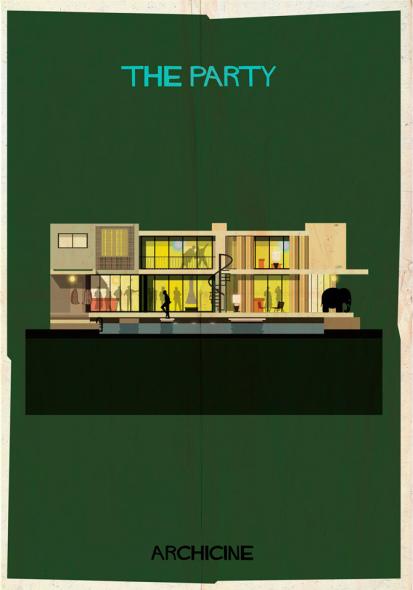 Ilustraciones de películas a través de su arquitectura.