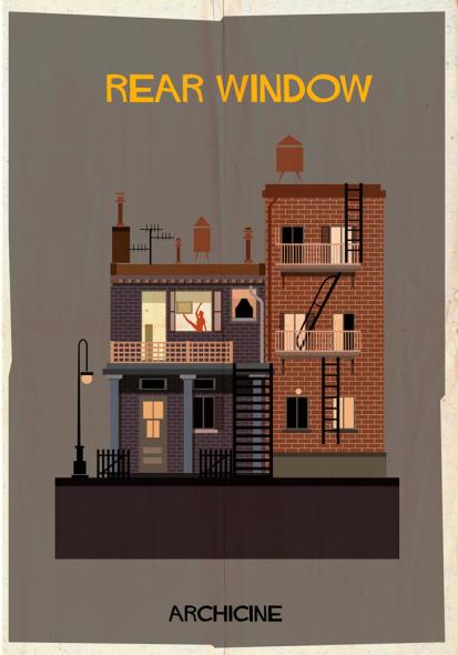 Ilustraciones de películas a través de su arquitectura.