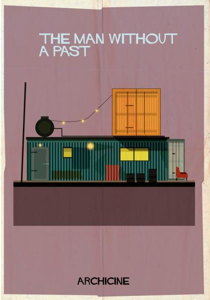 Ilustraciones de películas a través de su arquitectura.