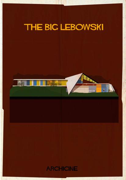 Ilustraciones de películas a través de su arquitectura.