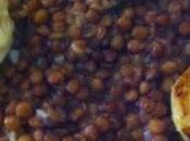 Lentejas salsa verde alcachofas