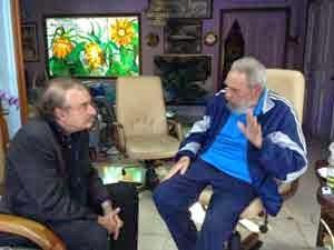 Fidel  recibió al escritor Ignacio Ramonet