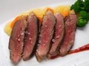 Magret pato salsa manzana