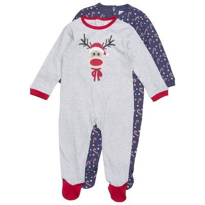 pijamas navidad para bebes blanco con reno