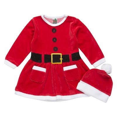 Pijama navidad para bebé niña  vestido señora claus con gorro