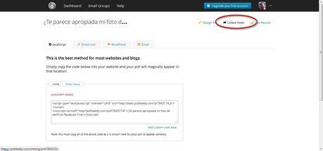 Cómo crear una encuesta gratis en tu blog y conseguir un enlace DoFollow PR8 - incrustación