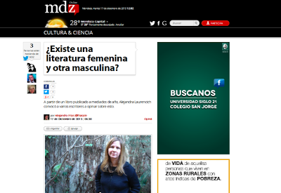 Cuestión de oficio | Alejandra Laurencich, sobre ¿existe una literatura femenina y otra masculina? Cuestión de oficio | Alejandra Laurencich, sobre ¿existe una literatura femenina y otra masculina?