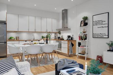 pisos nórdicos interiores espacios pequeños iluminación decoración diseño interiores iluminación decoración nórdica decoración en blanco y madera casas nórdicas blog decoración interiores nórdicos aprovechar el espacio interiores accesorios hogar posters fotografías 