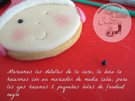 TUTORIAL GALLETA FONDANT DE NIÑO NAVIDEÑO