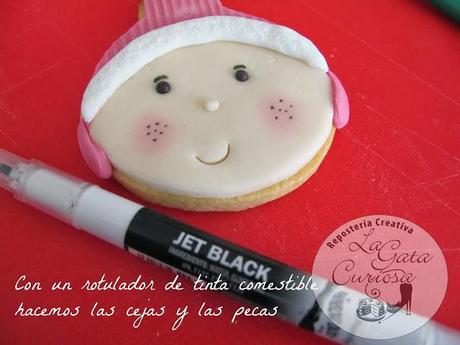 TUTORIAL GALLETA FONDANT DE NIÑO NAVIDEÑO