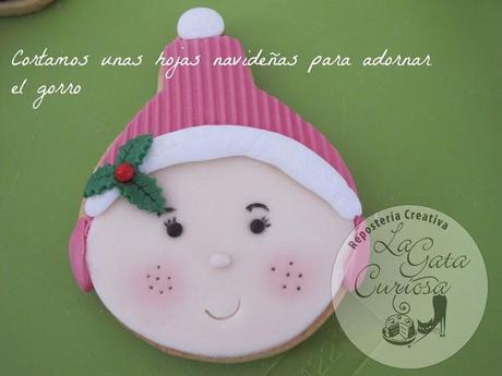 TUTORIAL GALLETA FONDANT DE NIÑO NAVIDEÑO