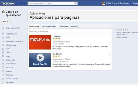 Las pestañas en Facebook: lo básico para empezar App store de Facebook