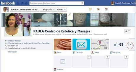 Las pestañas en Facebook: lo básico para empezar Al pulsar la flecha del circulito rojo se despliegan las opciones