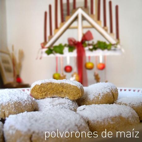 Polvorones de maíz y nuez