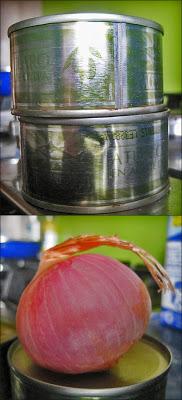 Garbanzos con atún y cebolla