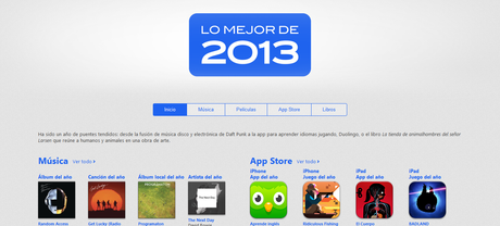 Lo Mejor de 2013 Apple publica su selección de las mejores canciones, películas, aplicaciones y libros del 2013