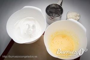 Preparación del bizcocho ligero o soletilla