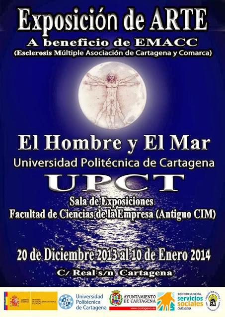 exposición de arte el hombre y el mar,solidaridad con la esclerosis multiple,cartagena