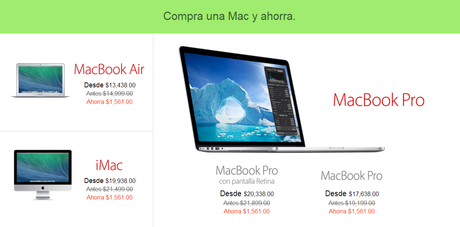 Macs Black Friday en Apple Online Store de México