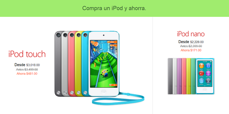 iPod Black Friday en Apple Online Store de México