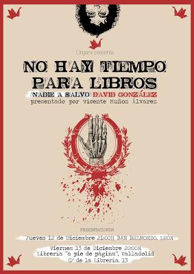 No hay tiempo para libros (17 poemas + 1 relato inédito) (2): Un poema + Cartel Presentaciones: