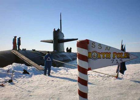 un submarino cerca del Polo Norte