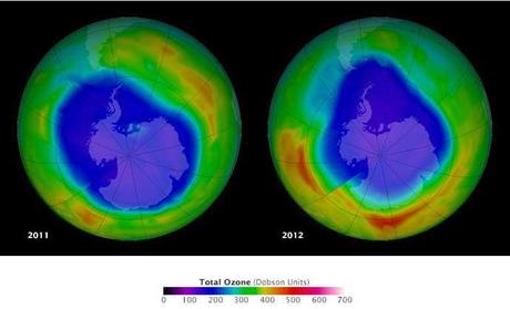agujeros capa de ozono 2011-2012