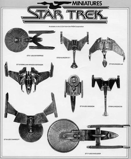 Hoja de catálogo de las naves de Star Trek