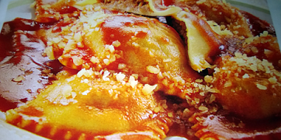 Ravioles con salsa y cordero Ravioles con salsa y cordero
