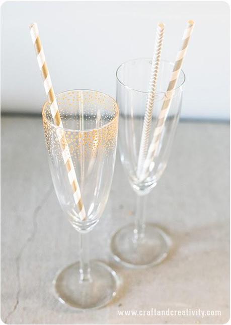 DIY....DECORA LAS COPAS PARA NOCHE VIEJA