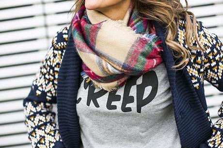 OUTFITS, creep, brave soul, stuart weitzman 50/50 boots, bufanda cuadros zara, jeans jbrand, éric gallais, seraphita.  