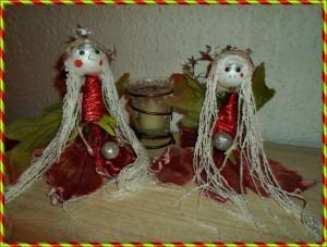 Angeles de Navidad caseros
