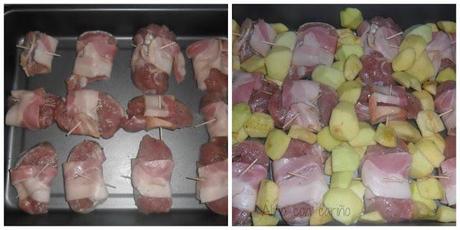 SOLOMILLO DE CERDO CON BACON Y GUARNICIÓN DE MANZANA. RECETA NAVIDEÑA