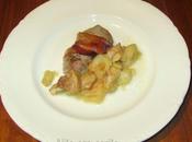 Solomillo cerdo bacon guarnición manzana. receta navideña