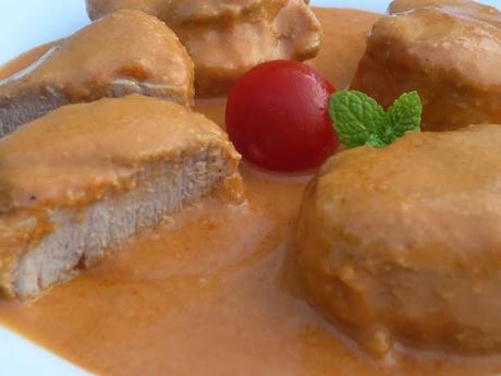 Solomillo en salsa de almendras olla GM