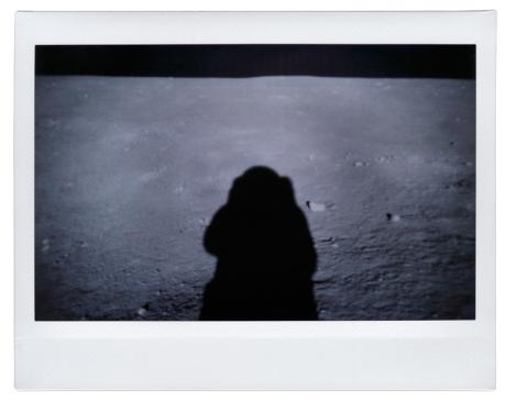 Buzz Aldrin's shadow Moon)