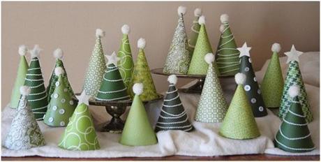 estilo nórdico escandinavo diy nochebuena navidad diy mini arboles de navidad diy deco navidad diy adornos navidad decoración navideña centros de mesa inspiración navidad blog decoración nordica escandinava adornos navidad papel tela cartulina 