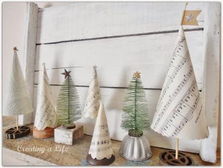estilo nórdico escandinavo diy nochebuena navidad diy mini arboles de navidad diy deco navidad diy adornos navidad decoración navideña centros de mesa inspiración navidad blog decoración nordica escandinava adornos navidad papel tela cartulina 