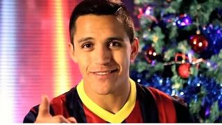 JUGADOR ALEXIS SÁNCHEZ Y SUS COMPAÑEROS DEL BARCELONA MANDARON SU SALUDO DE NAVIDAD