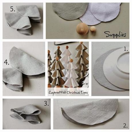 DIY...ARBOLES DE NAVIDAD CON FIELTRO