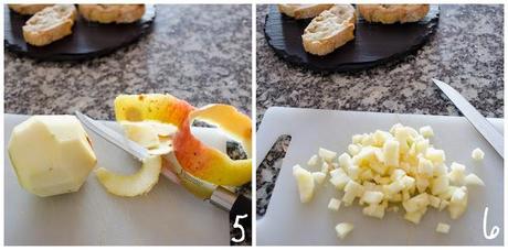 Montaditos de Sardinas, manzanas y queso