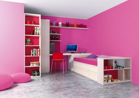 Lindos dormitorios en fucsia