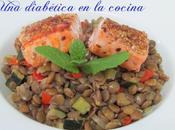 Lentejas salteadas salmón conteo distintas raciones