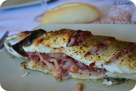 Lubina rellena al horno