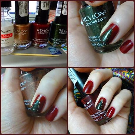 12 días de Navidad # 10: Mi intento de uñas navideñas