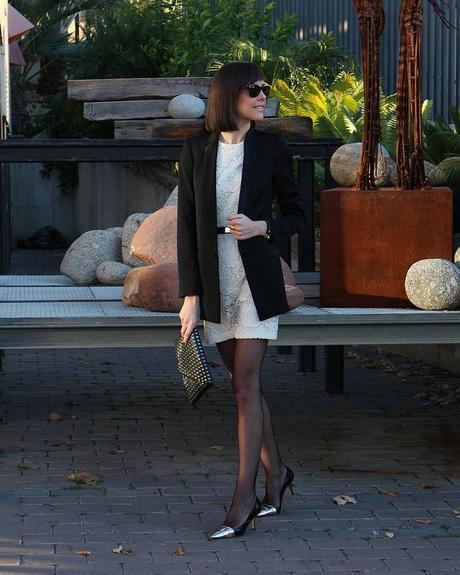 Vestido guipur + blazer
