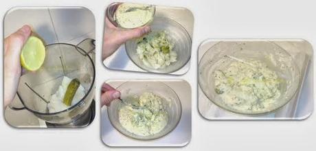 Tartar de bacalao con salsa tártara y naranja