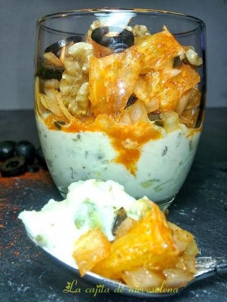 Tartar de bacalao con salsa tártara y naranja