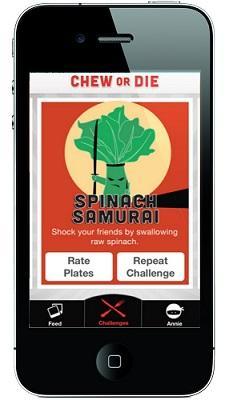 Cómo bajar de peso con la ayuda de tu smartphone Chew or Die aplicacion